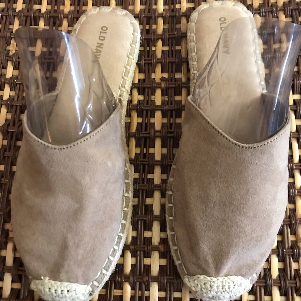 Old Navy Tan Espadrille Slip-On Shoes w/Soft faux suede upper and sole